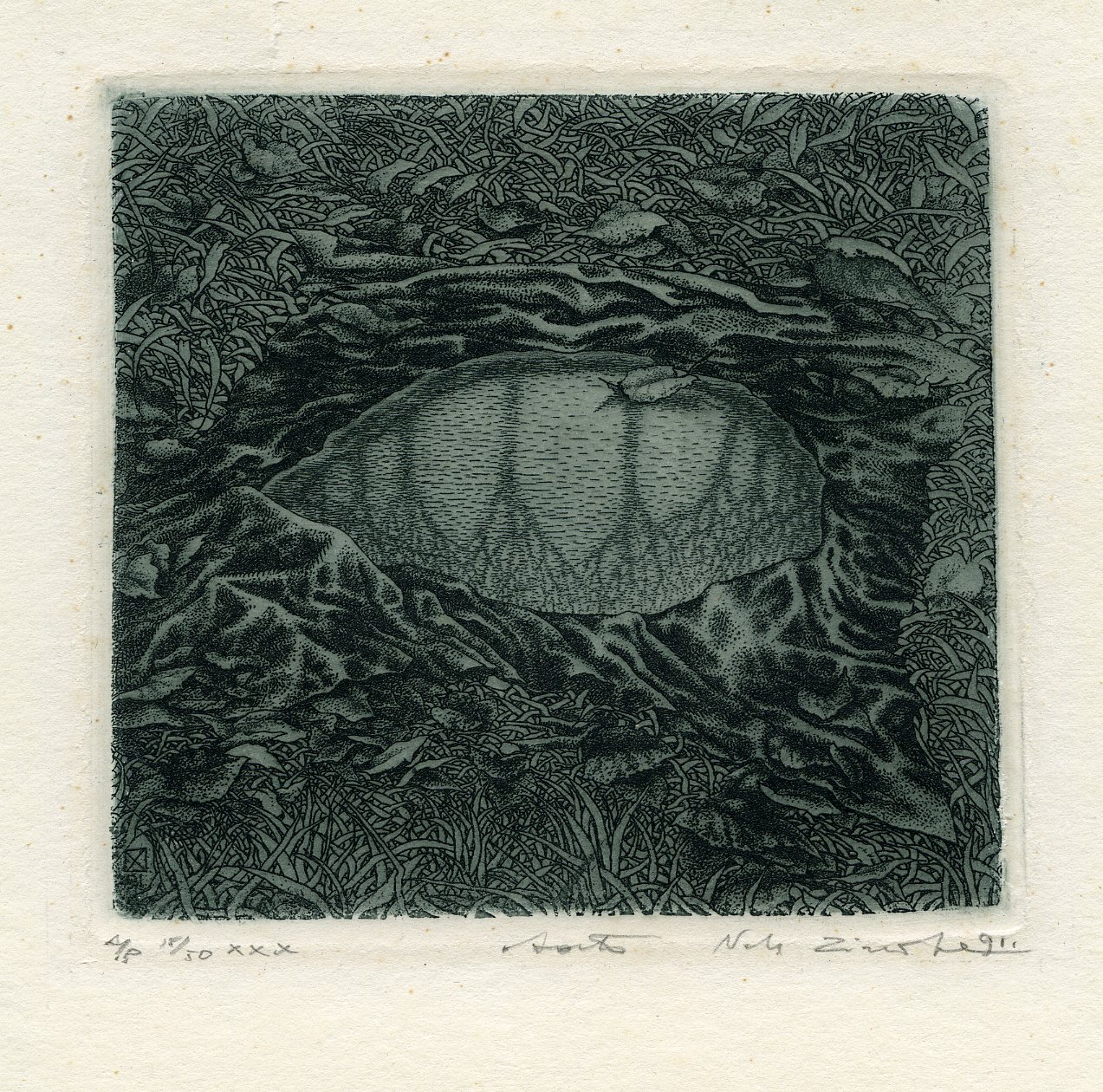 Nele Zirnīte. Etching.